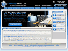 Tablet Screenshot of cambridgetraderlive.com